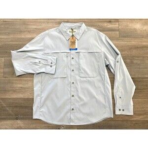 Duck Camp Lightweight Long Sleeve Fishing Shirt Men’s Size XL Gray Highrise